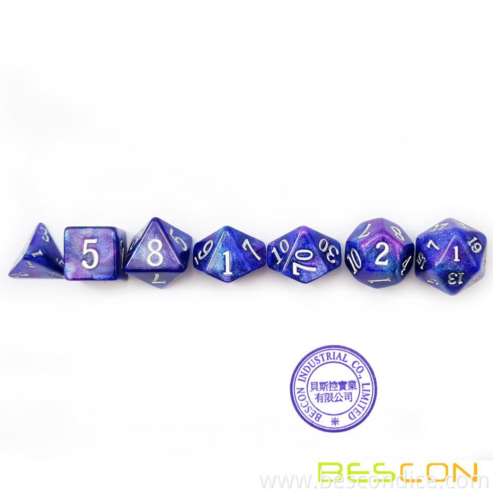 7pcs Polyhedral Rpg Dice Set Milky Way 3 7pcs Polyhedral Rpg Dice Set Milky Way 3